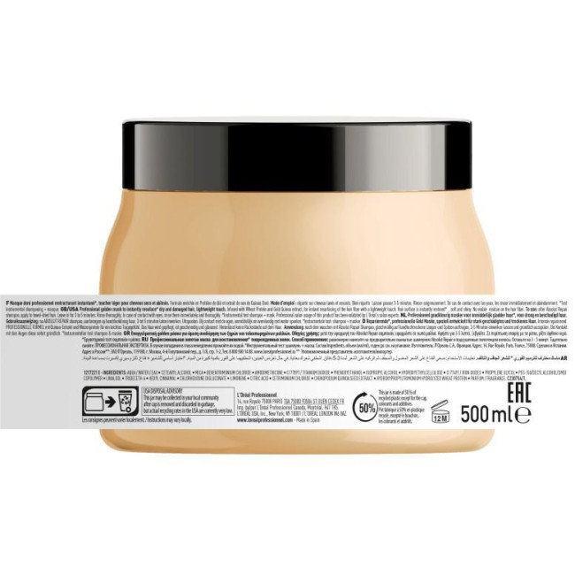 Masque gold Absolut Repair L'Oréal Professionnel 500ML