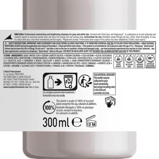 Champô Silver L'Oréal Professionnel 300ML