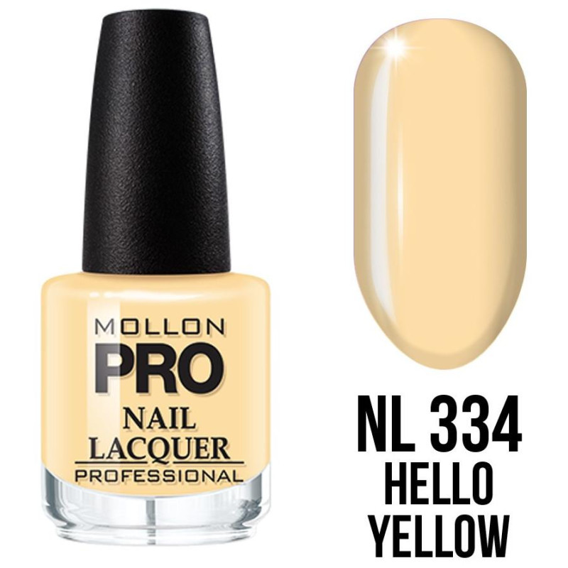 Esmalte clásico n.º 334 Hello Yellow Mollon Pro 15ML