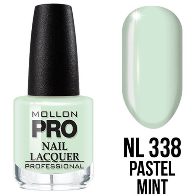Verniz clássico n.º 338 Menta Pastel Mollon Pro 15ML