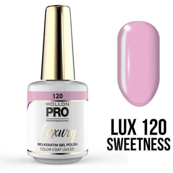 Vernis semi-permanent Luxury N°120 Sweetness Mollon Pro 8ML Vernis semi-permanent Luxury N°120 Sweetness Mollon Pro 8ML
