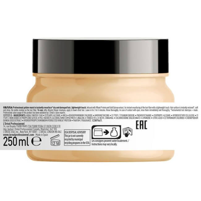 Mascarilla Absolut Repair Gold de L'Oréal Professionnel 500ML