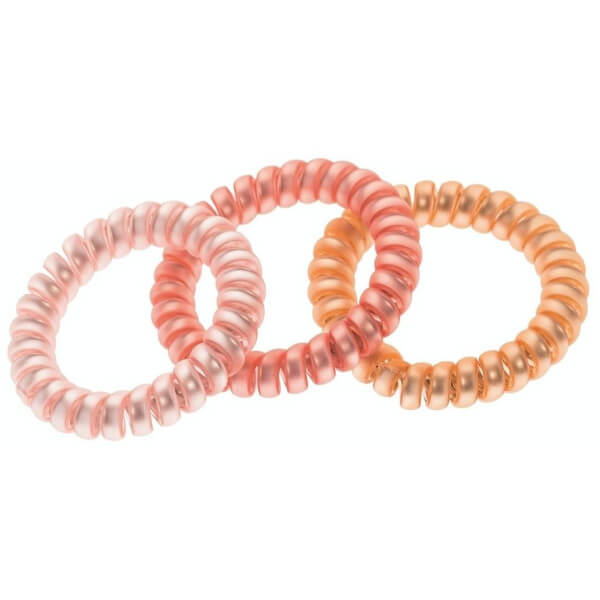 3 orange elastic bands.