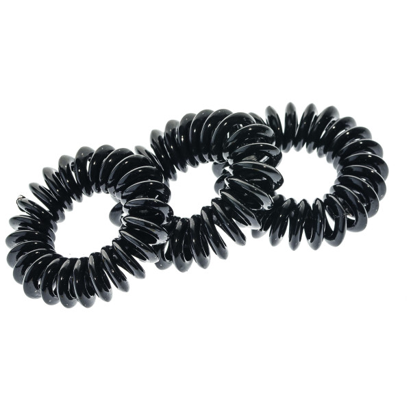 3 black elastic springs