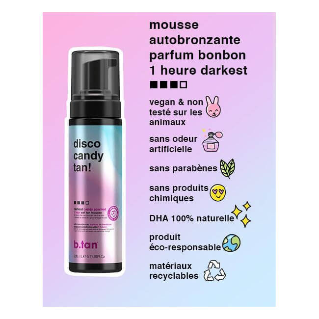 Mousse autobronzeadora Disco candy tan b.tan 200ML