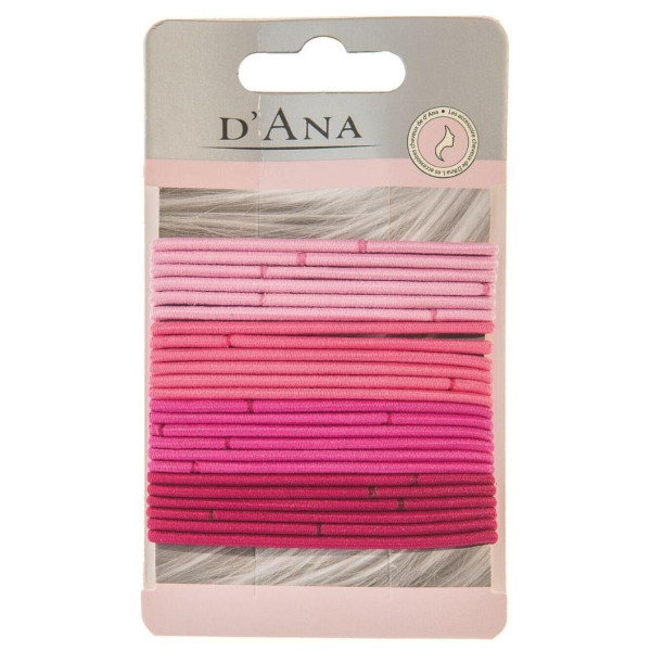 24 pink elastics