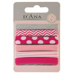 6 roze elastieken