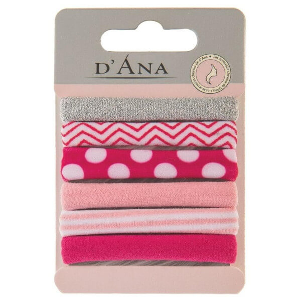 6 roze elastieken 6 roze elastieken