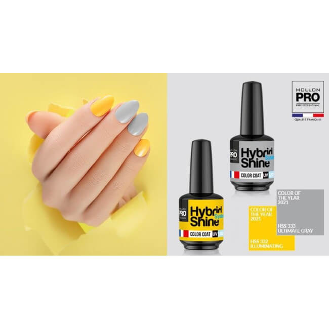 Mini hybride glansgel nagellak nr. 333 Ultimate Grey Mollon Pro 8ML