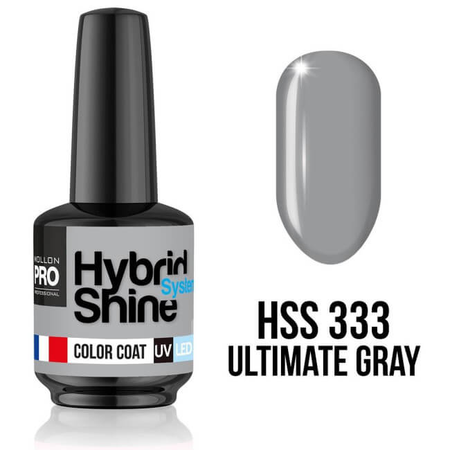 Mini hybride glansgel nagellak nr. 333 Ultimate Grey Mollon Pro 8ML