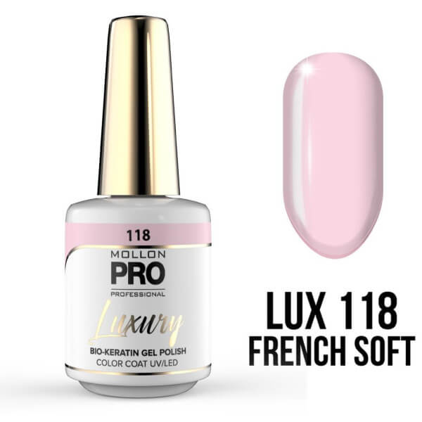 Vernis semi-permanent Luxury n°118 Frech Soft Mollon Pro 8ML Vernis semi-permanent Luxury n°118 Frech Soft Mollon Pro 8ML