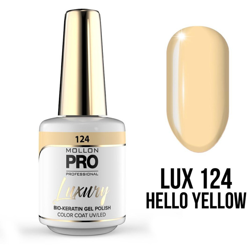 Vernis semi-permanent Luxury n°124 Hello Yellow Mollon Pro 8ML