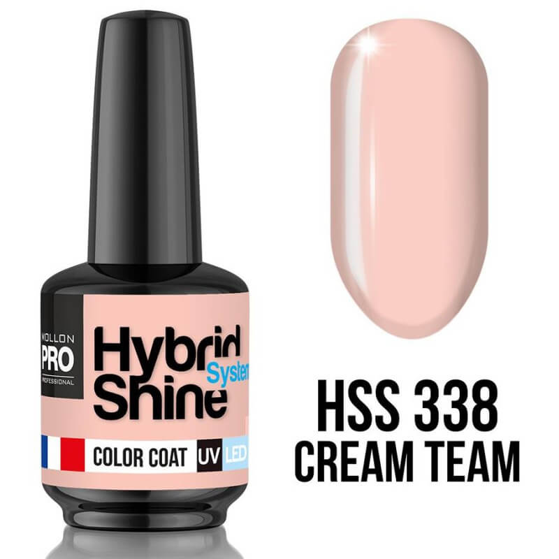 Mini hybride glans nagellak nr. 338 Cream Team van Mollon Pro 8ML