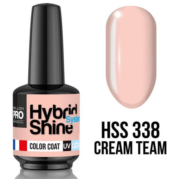 Mini vernis semi-permanent Hybrid Shine n°338 Cream Team Mollon Pro 8ML