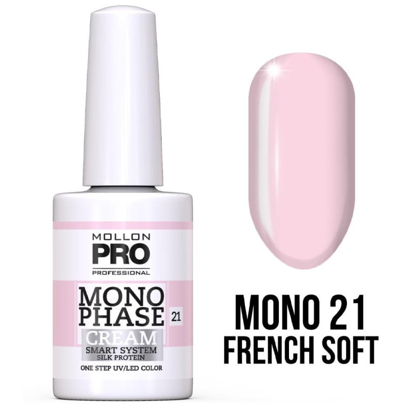Vernis Monophase n°21 French Soft uv/led Mollon Pro 10ML