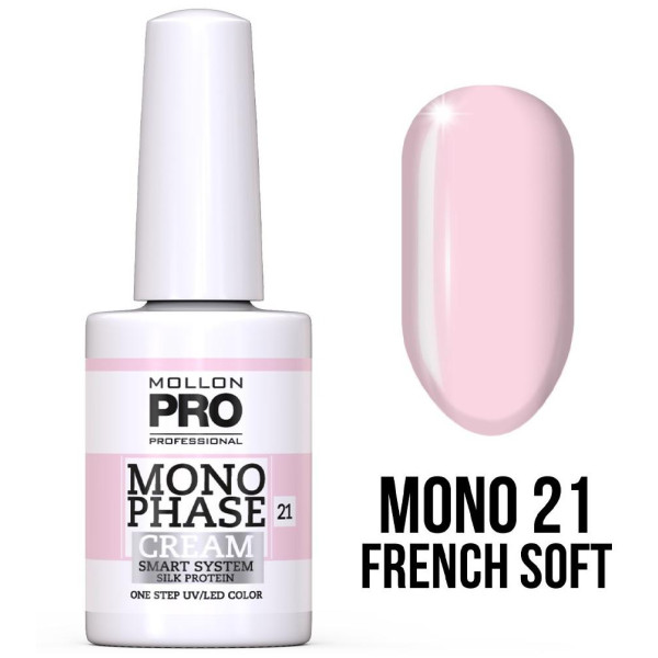 Vernis Monophase n°21 French Soft uv/led Mollon Pro 10ML