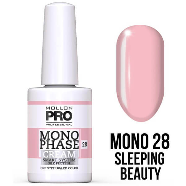 Vernis Monophase nr. 28 Sleeping Beauty uv/led Mollon Pro 10ML Vernis Monophase nr. 28 Sleeping Beauty uv/led Mollon Pro 10ML