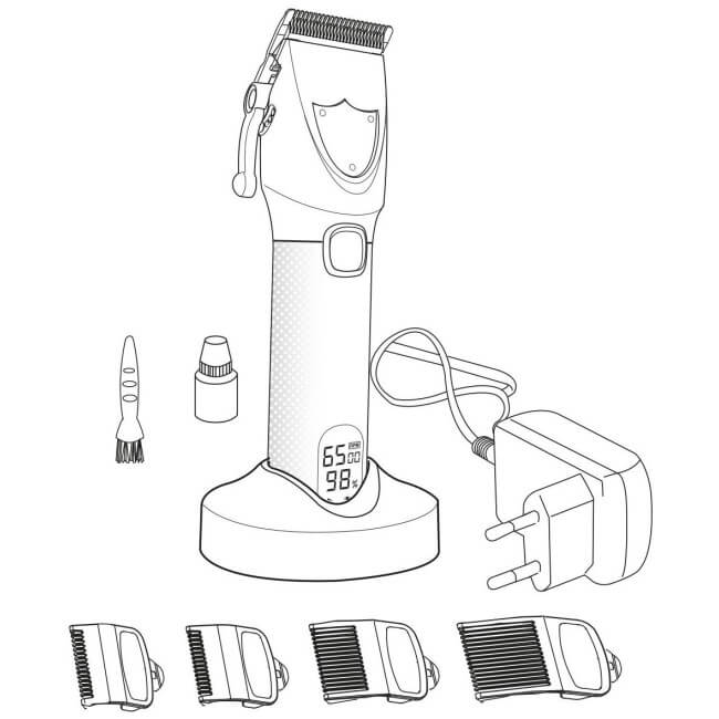 Tondeuse coupe & barbe Fuzey Iron Cut PW-588 Kuster 

Translated to Dutch:

Trimmer voor haar en baard Fuzey Iron Cut PW-588 Kus