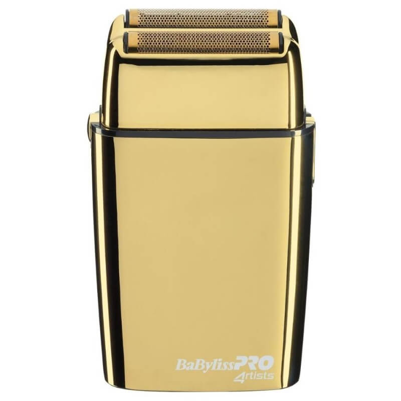 Wiederaufladbarer Rasierer mit doppelter goldenen Klinge von 4artists Babyliss Pro.