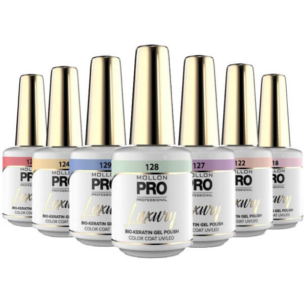 Verniz semi-permanente Luxury n.º128 Menta Pastel Mollon Pro 8ML Verniz semi-permanente Luxury n.º128 Menta Pastel Mollon Pro 8ML