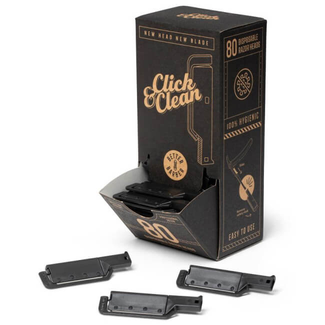 Click & Clean Rasierkit + 80 Klingen - Shop Hair