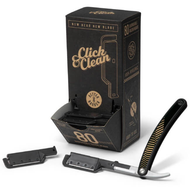 Scheerset Click & Clean + 80 mesjes - Shop Hair