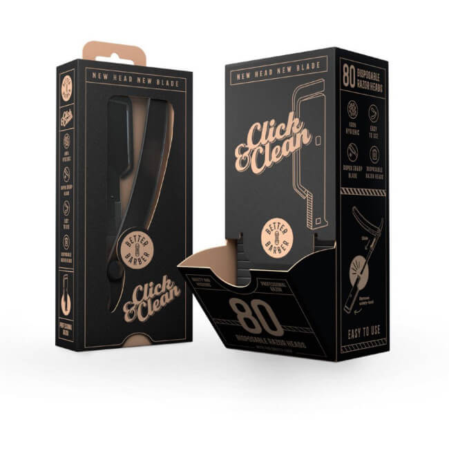 Scheerset Click & Clean + 80 mesjes - Shop Hair