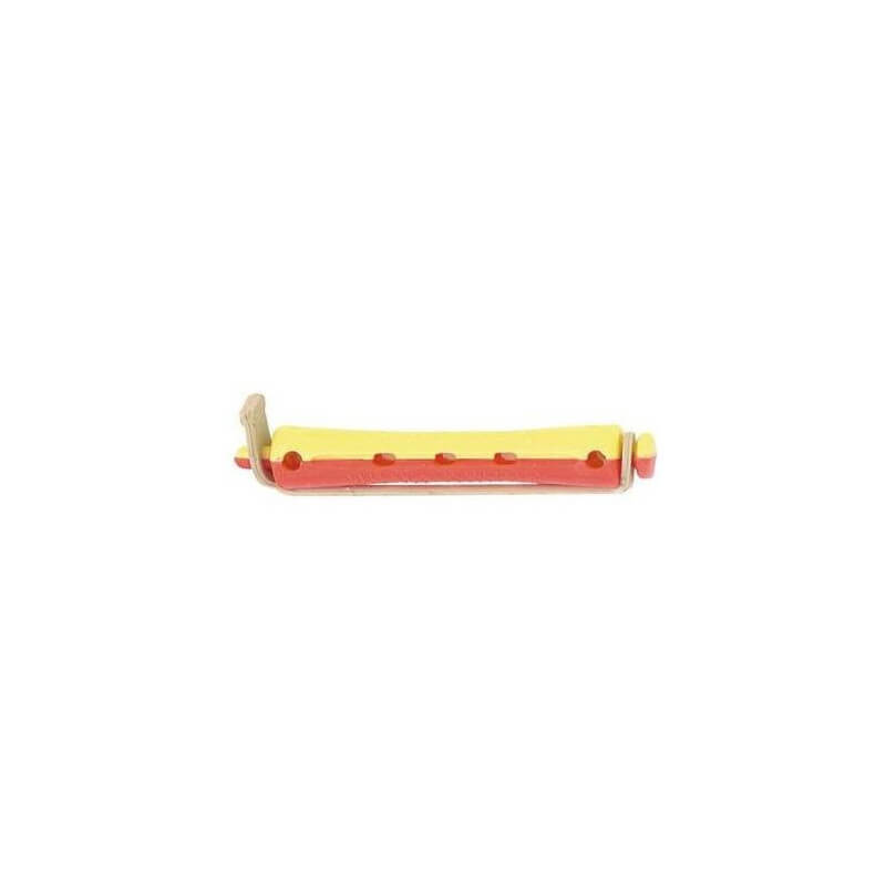 Bigoudis Permanente Rouge/Jaune Court 9mm