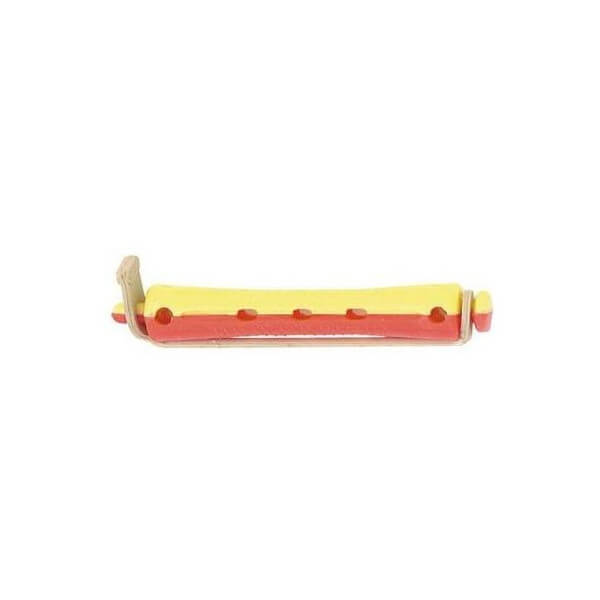 Bigoudis Permanente Rouge/Jaune Court 9mm