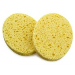 Esponjas vegetais secas ovais de celulose amarela ø11,5