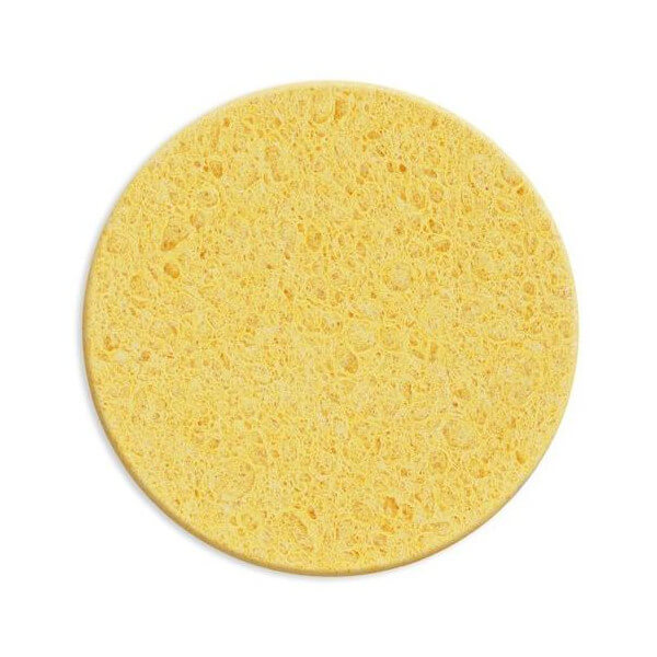 Esponjas comprimidas secas de celulose amarela ø7,5cm.