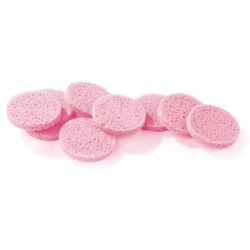 Esponjas vegetais redondas cor-de-rosa ø7cm x40