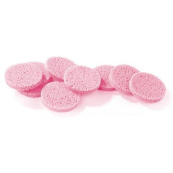 Éponges végétales sèches rondes en cellulose Jaune ø7cm