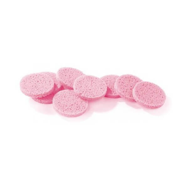 Esponjas vegetais redondas cor-de-rosa ø7cm x40 Esponjas vegetais redondas cor-de-rosa ø7cm x40