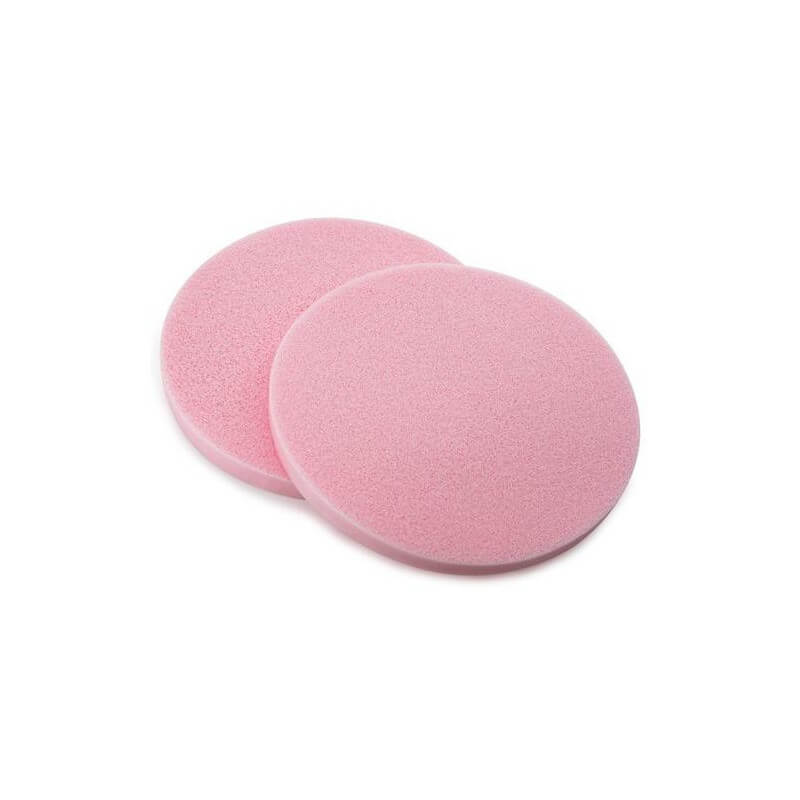 Esponjas umedecidas redondas PVA rosas ø11,5 x2