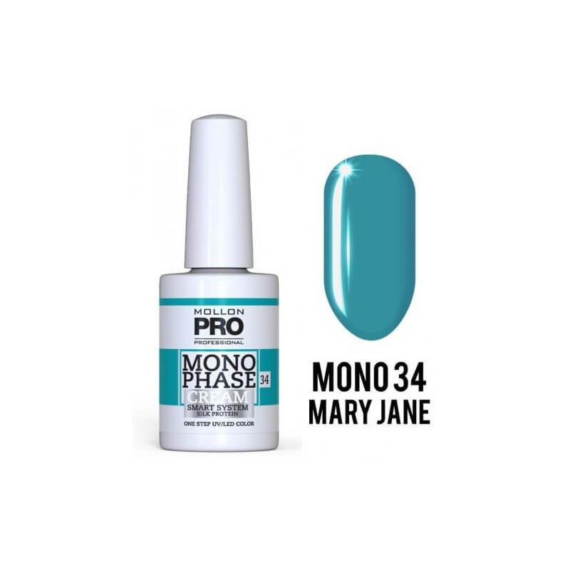 Vernis Monophase n°34 Mary Jane uv/led Mollon Pro 10ML

Translated to Spanish:
Esmalte Monofásico n°34 Mary Jane uv/led Mollon P