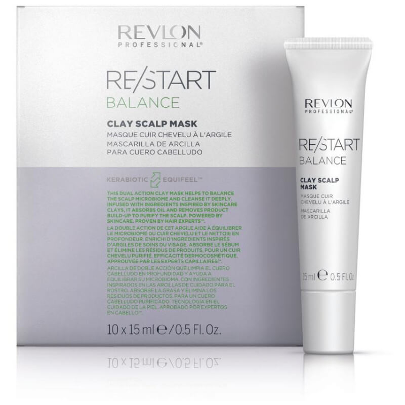 Masque cuir chevelu à l'argile Revlon Balance Restart 10x15 ML