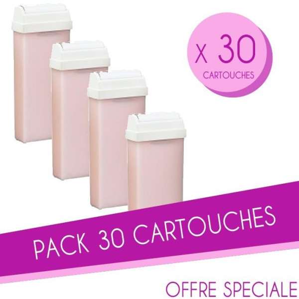 Pack 30 Cartouches cire 100 ML Roses Pack 30 Cartouches cire 100 ML Roses