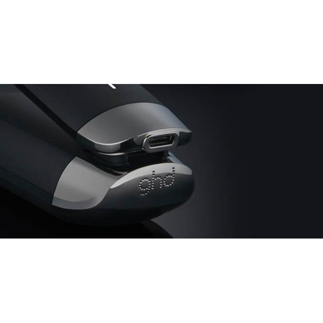 Prancha de cabelo portátil e sem fios Styler ghd unplugged preto.