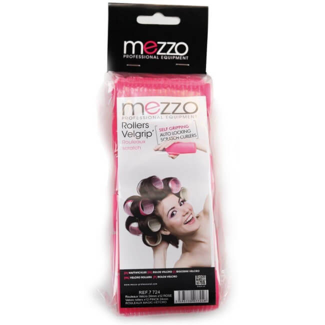 12 rotoli di velcro rosa Shophair da 24 mm