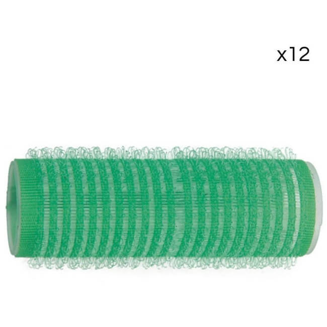 12 rolos de velcro verde Shophair 21mm.