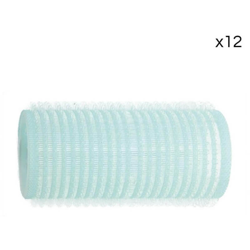 12 rotoli di velcro celeste Shophair da 28mm.