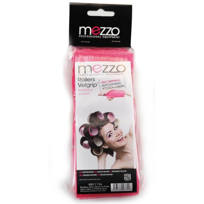 12 rolos de velcro cor-de-rosa Shophair 44mm