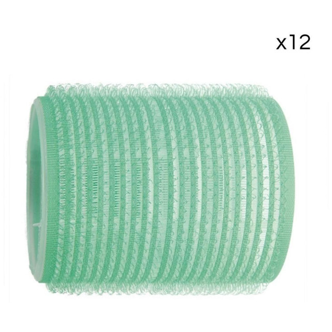 12 rollos de velcro verde Shophair de 48 mm.