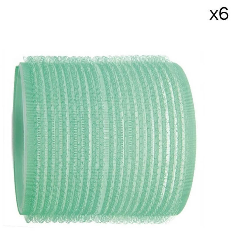 6 rollen groene klittenband Shophair 60mm