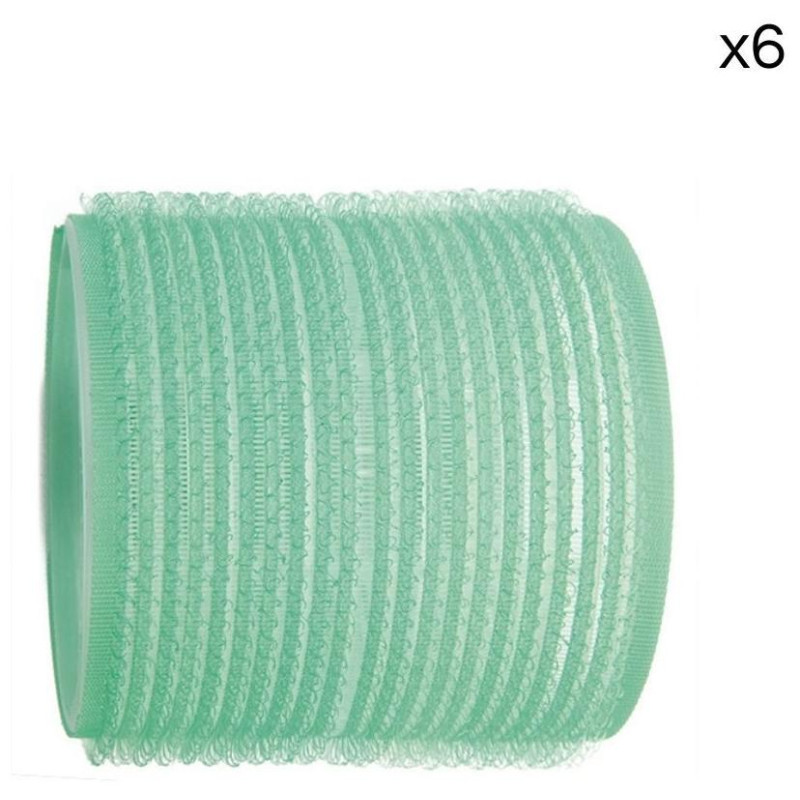 6 rotoli di velcro verde Shophair da 60 mm