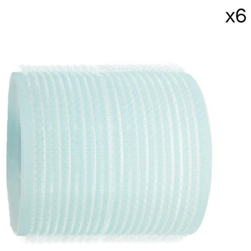 6 rotoli di velcro azzurro cielo Shophair da 55 mm