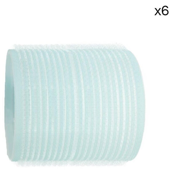 6 rotoli di velcro azzurro cielo Shophair da 55 mm