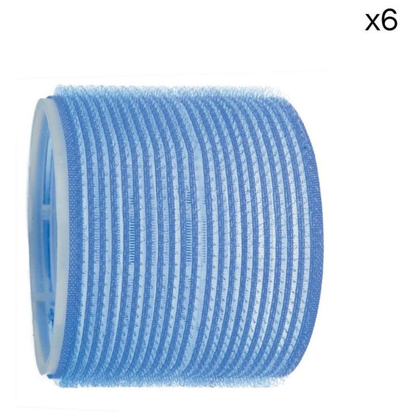 6 rolls of red or blue Shophair 70mm Velcro rolls