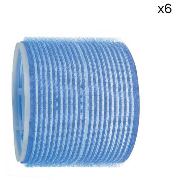 6 rotoli di velcro rossi o blu Shophair da 70 mm